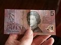 Australian money - five dollar bill